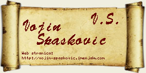 Vojin Spasković vizit kartica